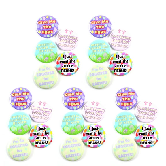 Funny Easter Sunday Celebration Novelty Collection Pinback Buttons - 2.25 Inch Round - 25 Pack