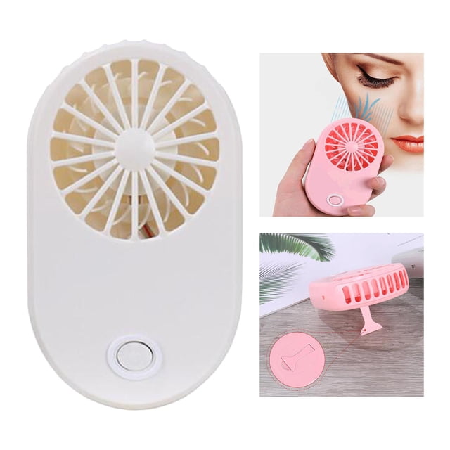 1 pieza Mini ventilador de mano eléctrico recargable por USB con suministros de soporte para extensión de injerto de pestañas para niñas, - blanco Macarena Ventilador secador de mano