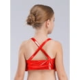 thumbnail image 4 of YiZYiF Kids Girls Shiny Sequin Camisole Crop Top with Skirt 2-Piece Modern Jazz Latin Dance Outfits Red 10, 4 of 7