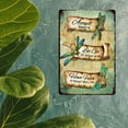 thumbnail image 4 of Dragonfly Tin Sign Retro Accept What Is Metal Signs Vintage Dragonfly Wall Art Outdoor Garden Decor Dragonfly Gifts For Women Bathroom Sign Home Decoration Let Go Of What Was Have Faith In What Will, 4 of 12