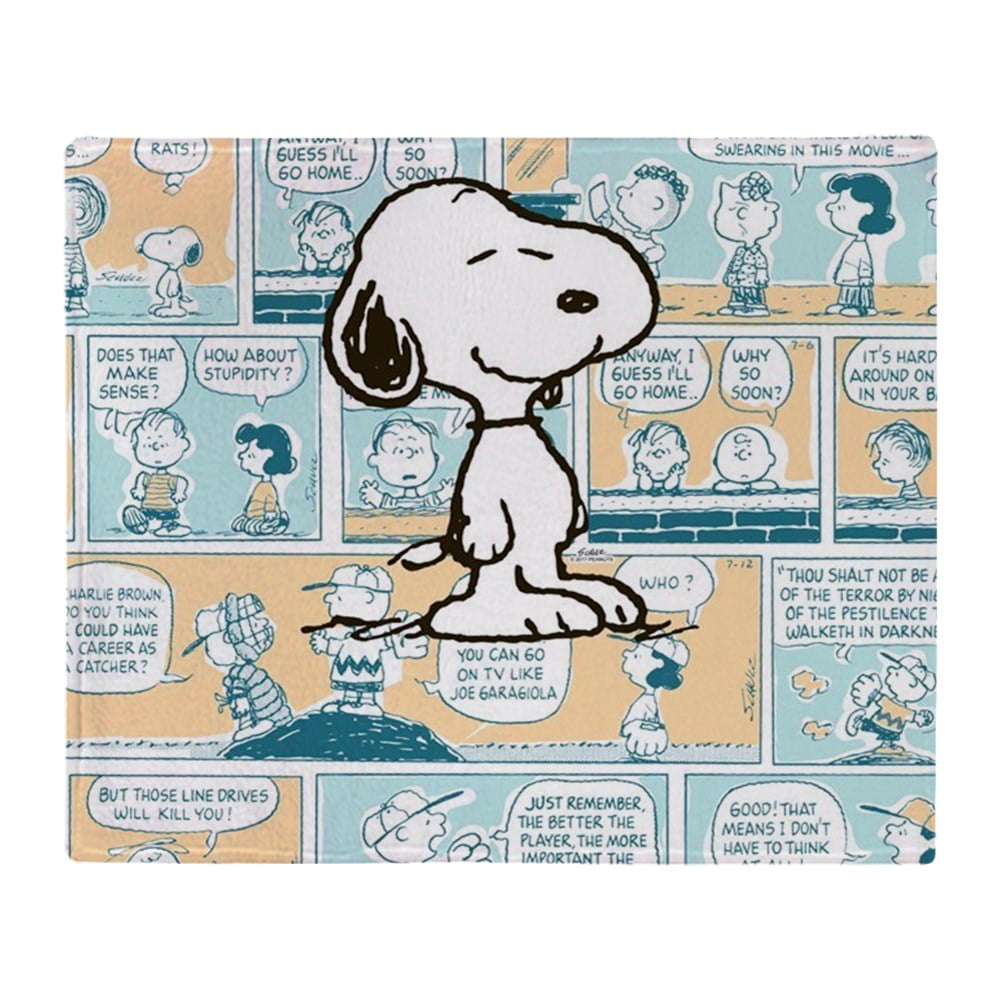 Peanuts Snoopy Charlie Brown 50in x 60in Micro Plush Throw Blanket 