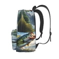 thumbnail image 3 of Disketp Largemouth Bass Jumping Out of The Water Mochila Escolar de Gran Capacidad y Peso Ligero, Mochila de Viaje Ideal para Escuela, Trabajo y Uso Diario, Cómoda y con Estilo, 3 of 8