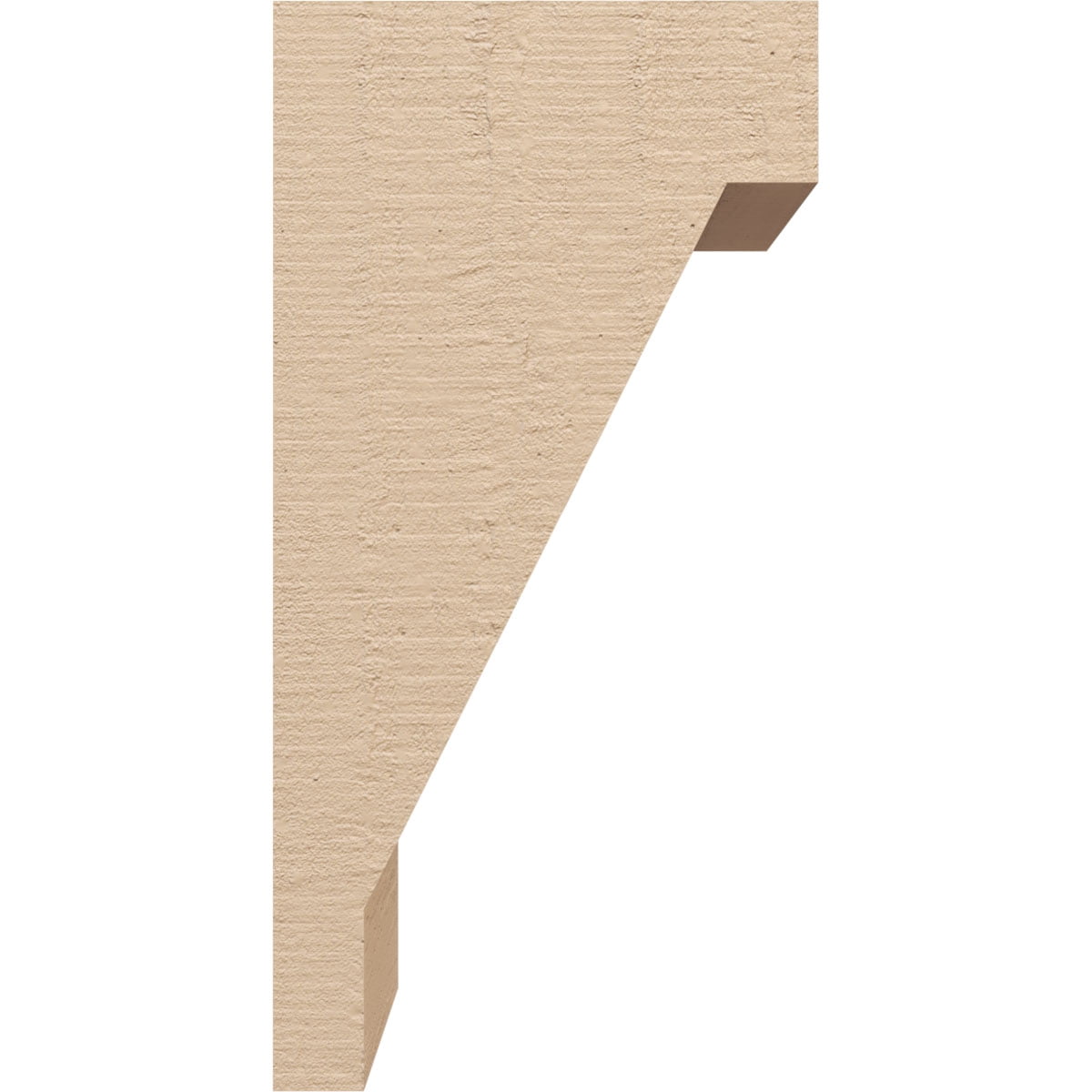 7"W x 7"D x 14"H Wide Burlington Rough Cedar Woodgrain TimberThane Corbel, Primed Tan