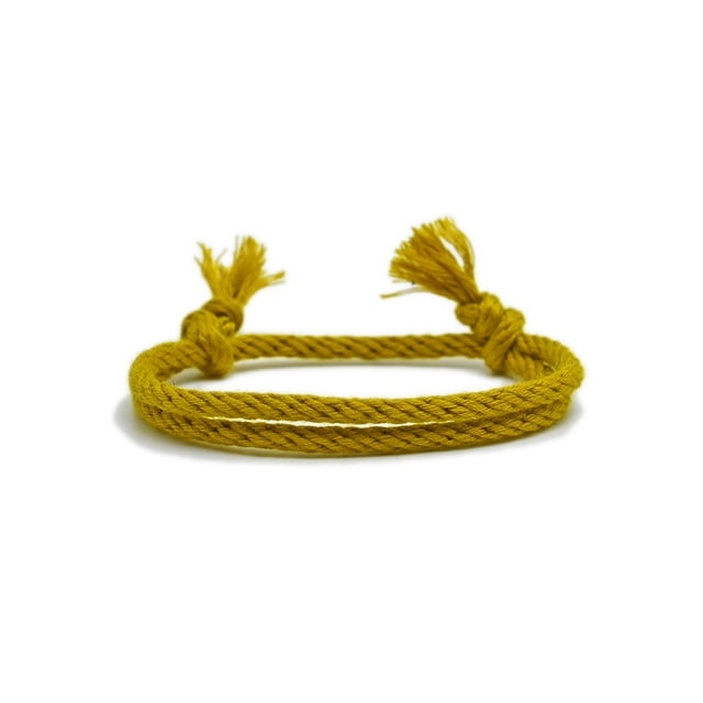 Youkk Woven Rope Adjustable Chain Cord Birthday Party Festival Holiday Work Dating Decoration Trendy Braided Jewelry for Yellow