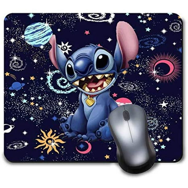 Tapis de souris Disney Alien Galaxy Blue Planet Earth Lilo Stitch tapis de  souris en caoutchouc antidérapant drôle tapis mignon pour les jeux et les  cadeaux 