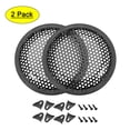 thumbnail image 1 of Unique Bargains 2pcs 5' Speaker Waffle Grill Metal Mesh Audio Subwoofer Guard Protector Cover with Clips, Screws, 1 of 4
