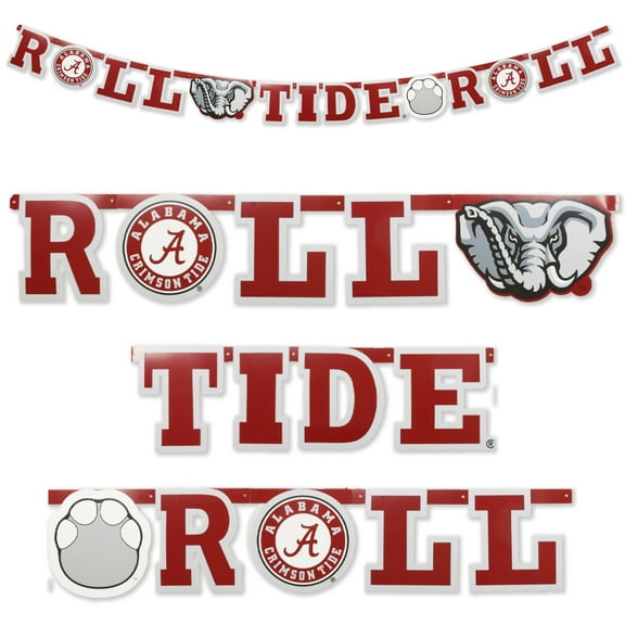 University of Alabama Roll Tide Banner! One 7 ¾ Foot Long Banner; Displaying the Official Alabama Logo & Big Al! For Tailgates, Graduation,Birthdays, Football Parties, Dorm or Home Decor! by Havercam