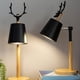 thumbnail image 5 of Lámpara de escritorio de madera ajustable con luz LED | Lámpara de mesa moderna para oficina en casa, dormitorio y residencia universitaria | Acabado en blanco o negro | Diseño compacto, 5 of 6