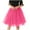 04 Watermelon Red, variant on Awdenio Skirt for Women Plus Size Womens Pleated Gauze Short Skirt Adult Dancing Skirt 3 Layered