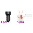 thumbnail image 1 of Car Charger 5V 3.1A Quick Charge Dual USB Port LED Display Voltmeter Phone Charging Adapter, Black Air Humidifier 2W USB 300ml Humidifier Cartoon Portable Light Diffuser for Home Office, White, 1 of 9