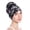 Black, variant on Hijab Undercap For Women Soft Leaf Print Hijab Caps Stretch Muslim Turban Hat Soft Chemo Headscarf Cap India Hijab Head Wrap Army Green
