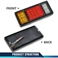 40 LED Trailer Lights Tail Turn Signal Brake Reverse Running Lights 2pcs Universal Fit for Pickup, RV, Trailers, Trucks, Camper,Utes,Vans,Boat