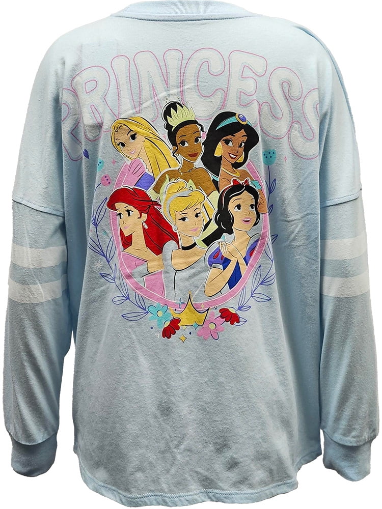 Disney Princess Girls Graphic Jersey Tee with Long Sleeves, Sizes 4-16