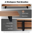 thumbnail image 4 of ULTRARM Moodular Wooden Monitor Stand 45.6” (116cm) Large Desk Organizer with Metal Slide Rails for Drawer, Tray, Laptop, Tablet, Phone & Headphones Customizable Riser for Organized Workspace Walnut, 4 of 6