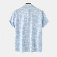 thumbnail image 4 of Summer Hawaiian Shirts for Men Vintage,Men's Short Sleeve Button Down Vintage Bowling Shirts,Hawaiian Casual Printed Beach Shirt Summer Regular Fit Top,Mens Floral Beach Shirts Wrinkle Free, 4 of 9