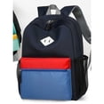 thumbnail image 2 of FUZHIQ Classic School Backpack for Ages 8-15, Simple Bookbag with Multiple Pockets, Water Resistant Lightweight Middle School Bag, Blue, 2 of 9