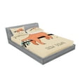 thumbnail image 2 of Ambesonne Animal Fitted Sheet & Pillow Sham Set, Sleepy Sloth Cartoon, Full, Multicolor, 2 of 2