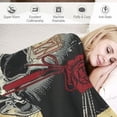 thumbnail image 3 of Orinice Skull Ukiyo-e Warm and light blanket Soft blanket Living room Sofa decoration Blanket of the four seasons Soft blanket of the four seasons, 3 of 6