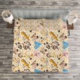 thumbnail image 3 of Ambesonne Cartoon Animal Quilted Bedspread Set 3 Pcs, Musician Mascots, Queen Size, Multicolor, 3 of 3