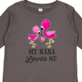 thumbnail image 4 of Inktastic My Nana Loves me with Two Flamingos Boys or Girls Long Sleeve Toddler T-Shirt, 4 of 5