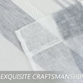 thumbnail image 3 of HOMERRY 54"W x 15"L Sheer Valances Vertical Stripetier Light Filtering Cafe Curtain, Light Gray, 1 Panel, 3 of 7