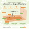 thumbnail image 2 of gobaplay Adventure Kids Swing Set, Outdoor Playground w/ Swings & Trapeze, 2 of 10