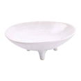 thumbnail image 3 of Frutero de cerámica de 3 patas con pedestal para mesa, decoración del hogar, cesta decorativa con base para compota de inauguración de casa. Blanco Diámetro 155 cm, 3 of 8