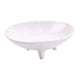 thumbnail image 3 of Frutero de cerámica de 3 patas con pedestal para mesa, decoración del hogar, cesta decorativa con base para compota de inauguración de casa. Blanco Diámetro 155 cm, 3 of 8
