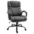 thumbnail image 2 of Vinsetto 500lbs Big and Tall Office Chair with Wide Seat, Executive Computer Desk Chair with Adjustable Height, Swivel Wheels and Linen Finish, Dark Grey, 2 of 9