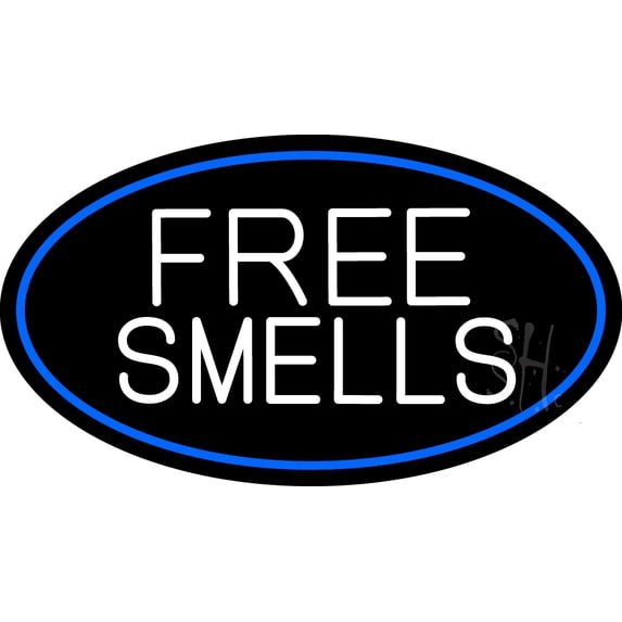 Free Smells LED Neon Sign 13 x 24 - inches, Black Square Cut Acrylic Backing, with Dimmer - Bright and Premium built indoor LED Neon Sign for Defence Force.