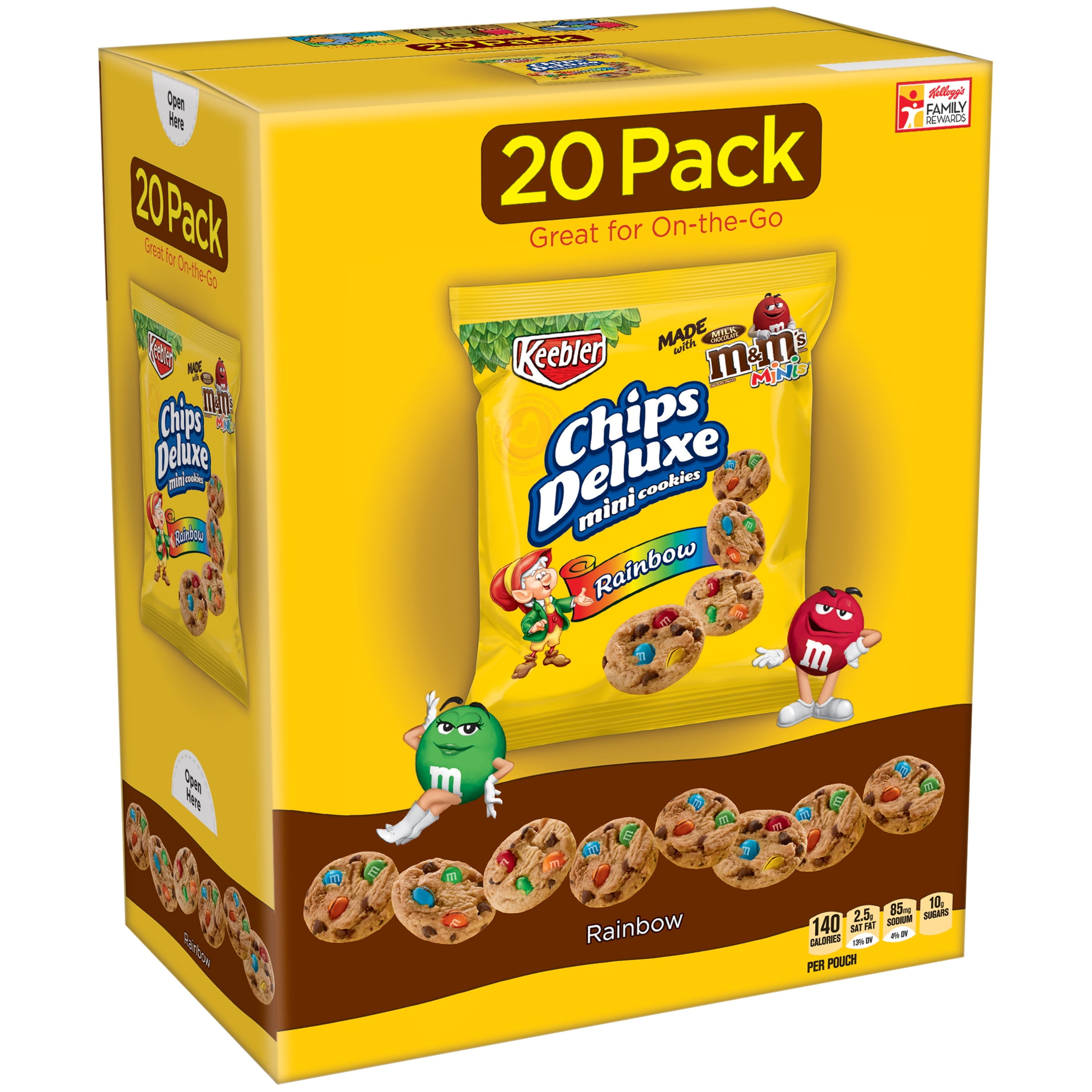 Keebler Chips Deluxe Mini Rainbow Cookies 20-1 oz. Bags by Kellogg Sales Co.