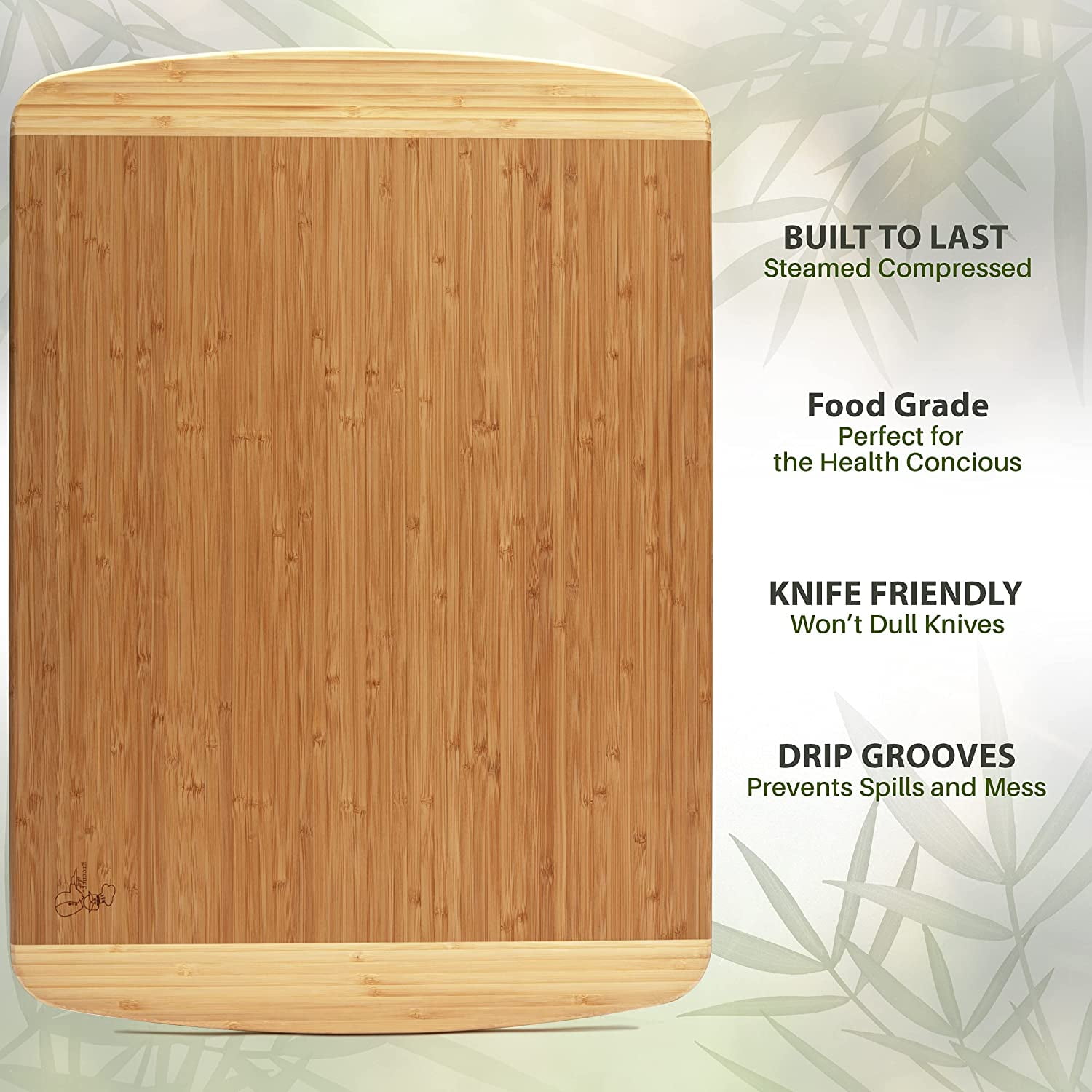 Totally Bamboo Greenlite Medium Utility Cutting Board