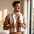 thumbnail image 7 of LEFXSMR Hand Towels, 28.3"X13.3" Cotton Soft Absorbent Quick Dry Washcloths, Bath Towels for Bathroom Gym Dorm Travel, Beige, 7 of 7