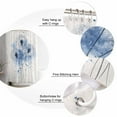 thumbnail image 7 of Shower Curtains Watercolor Blue Dandelion Bath Curtain Retro Plant Waterproof Bathroom Shower Curtain Set with Hooks Decoration 72 x 72 Inches, 7 of 7