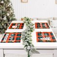thumbnail image 1 of Jinsinto Christmas Placemat，Santa Christmas Tree Print Table ClothPlacemat, Waterproof Xmas Table Cover, 1 of 5