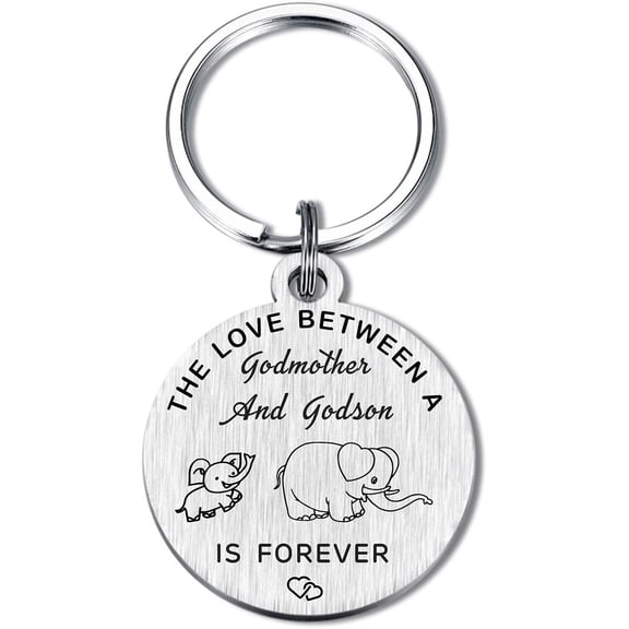 Mothers Day Godmother Keychain - Godmother Gifts from Godchild - Godmother Gift Ideas