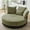 Green|53 in, variant on Aukfa 52 in Swivel Accent Chair, Oversized Barrel Chair Read Chair Lounge, 4 Pillows, Beige