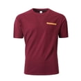 thumbnail image 2 of MuXiKeJi Clothes Men's Linen T Shirts Short Sleeve Heavyweight V Neck Shirts Blend T-Shirts Streetwear Gym Tops Vintage Summer Tees, 2 of 8