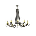 thumbnail image 3 of Meyda Tiffany 137894 Octavia 10 Light 58" Wide Taper Candle Style Chandelier - Bronze, 3 of 7
