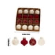thumbnail image 3 of Adornos navideños: 16 bolas navideñas flocadas. Juego de decoración navideña. Diversos estilos de adornos para árboles de Navidad. También se pueden usar para otras fiestas. Bolas decorativas de terci, 3 of 7