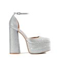 thumbnail image 2 of Zapatos DREAM PAIRS Aurelia Plata con Plataforma y Pedrería, 2 of 6