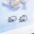 thumbnail image 3 of Pendientes de aro con forma de estrella de plata para mujer y niña, nuevos, 1 par, 3 of 5