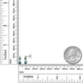 thumbnail image 6 of Gem Stone King 0.40 Ct Round Blue Diamond White Diamond and Created Moissanite 925 Silver and 10K Yellow Gold Earrings, 6 of 6