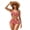 Bow Heart Pattern Red, variant on Women's 2 Piece Bikini Set Crisscross Back Spaghetti Strap Twist Front Padded Top Crisscross Back Swimsuit 2026 Summer Beachwear, 3XL, Easter Rabbit Egg Chicken Chick Pattern Pink