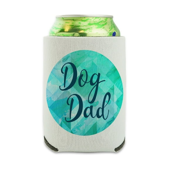 Dog Dad Can Cooler - Drink Sleeve Hugger Collapsible Insulator - Beverage Insulated Holder