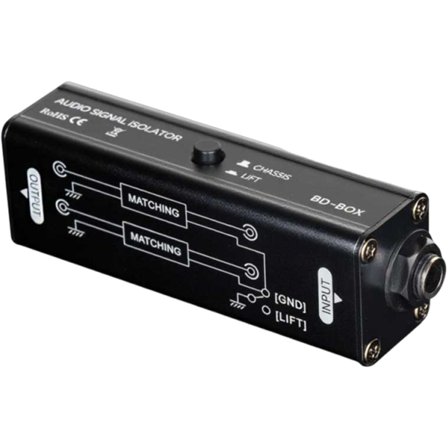 Professional 6.35mm Music Ground Looping Isolator Noise Elimination With Metal Construction For Live Sound And Studio Us