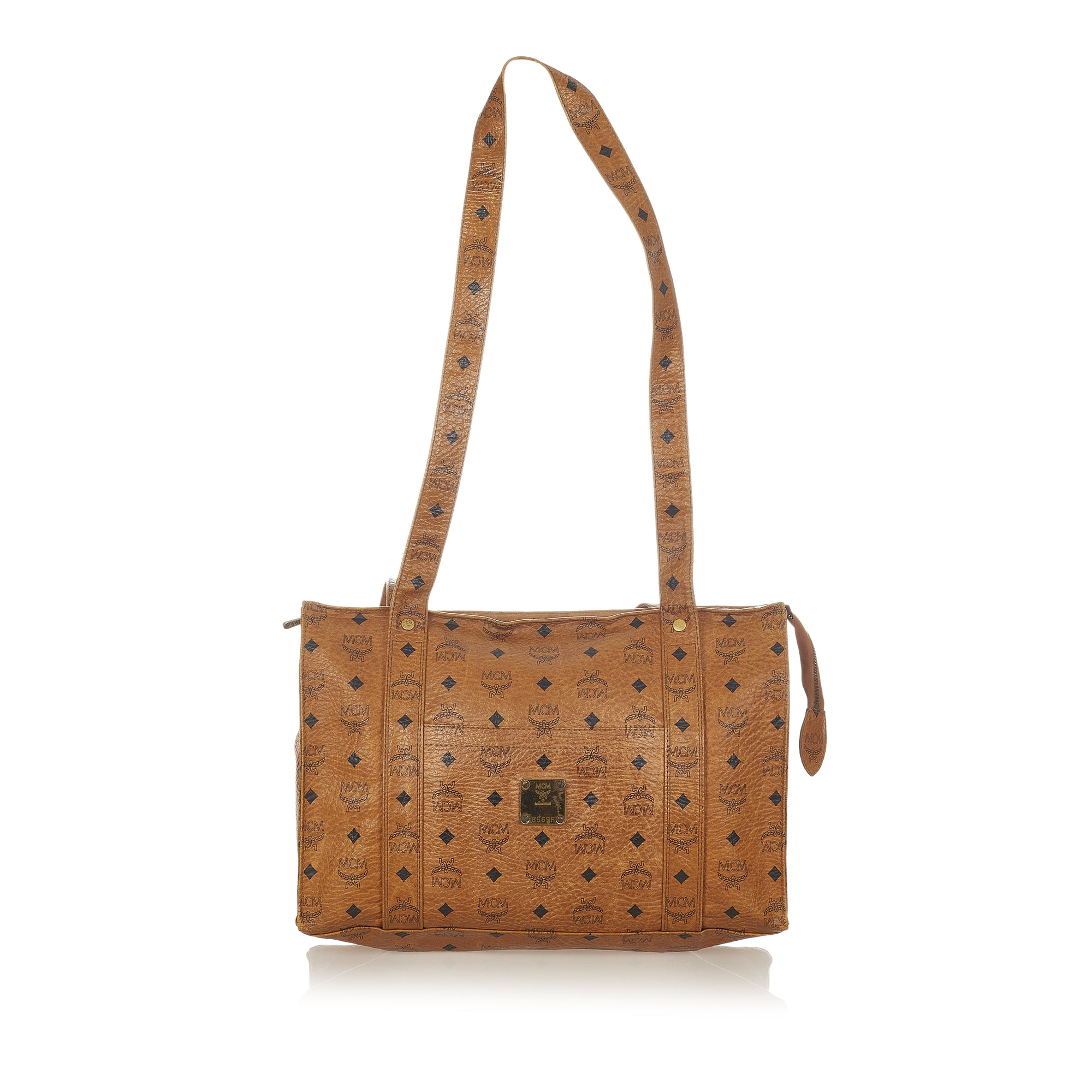 Authentic Pre-Owned MCM Visetos Brown Leather Shoulder Bag