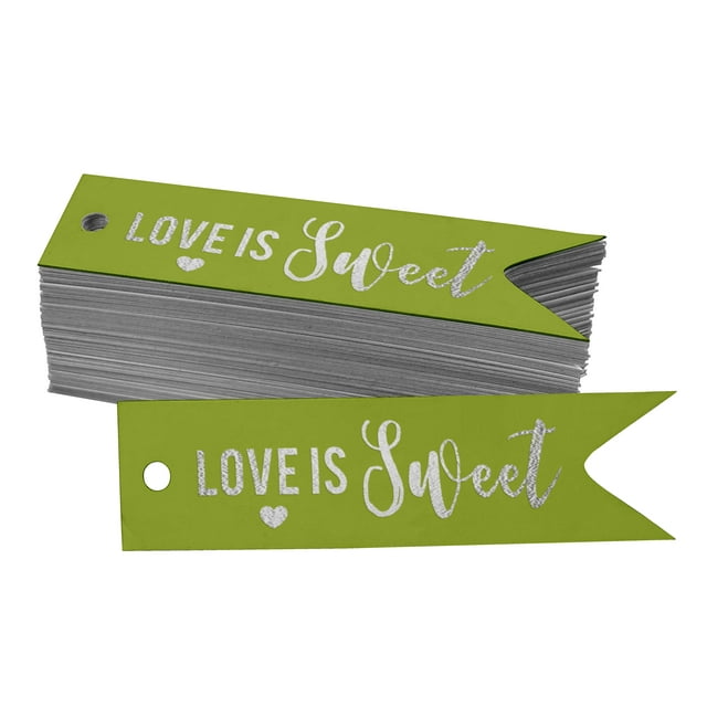 Inkdotpot Étiquettes de Mariage en Feuille d'Argent Véritable, 50 Pcs