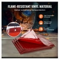 thumbnail image 3 of Welding Screen 6x6ft, 3 Panel Flame Resistant Welding Curtain with Frame & Wheels, 3 of 6