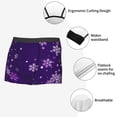 thumbnail image 4 of Fotbe Crystal Purple Snowflake Men’s Total Support Pouch Boxer Briefs, X-Temp Cooling, Moisture-Wicking Underwear, Regular, Long-leg and Trunk-Large, 4 of 6